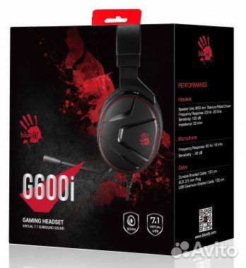 Гарнитура компьютерная A4Tech G600i