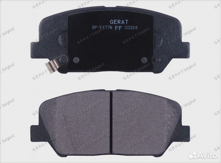 Тормозные колодки Gerat BP-F177N (передние) Normal
