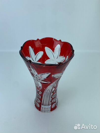 Ваза цветной хрусталь