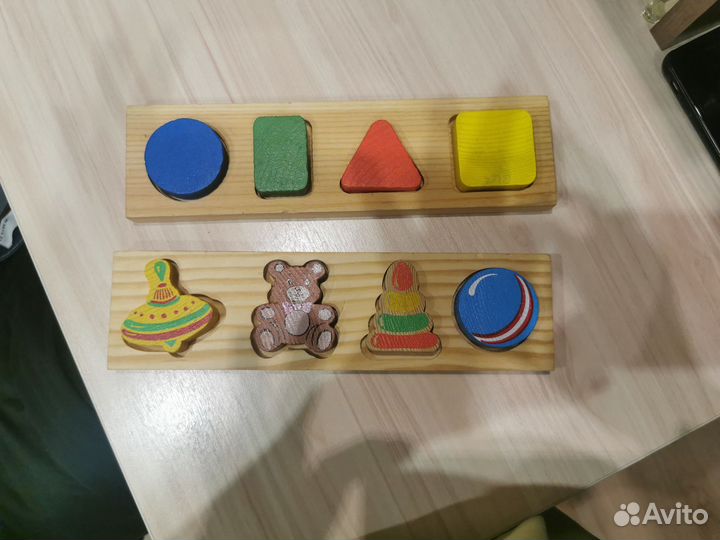 Развивающие деревянные игрушки на возраст 1-2 года