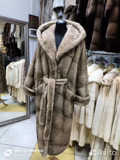 Шуба норковая Премиум 44-50/52. Новая. 120 см