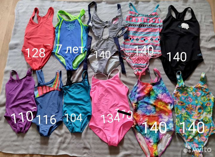 Купальники для девочек 68-140