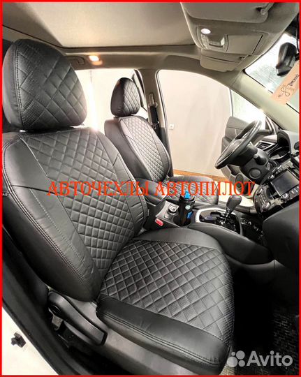 Чехлы Автопилот Nissan Sentra из экокожи чёрные