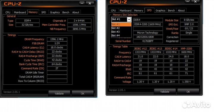DDR4 8gb 3200MHz 1.35v Cl 18-22-22-42