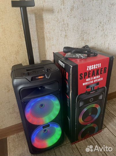 Напольная блютуз колонка(новая,мощная)