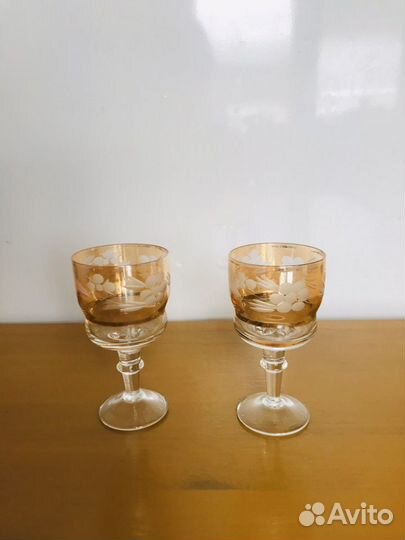 Рюмки хрусталь, цветное стекло СССР