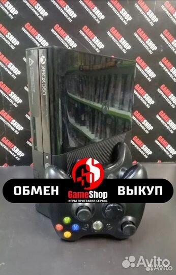 Xbox 360 Slim E 250Gb +2 геймпада, (Б/У)