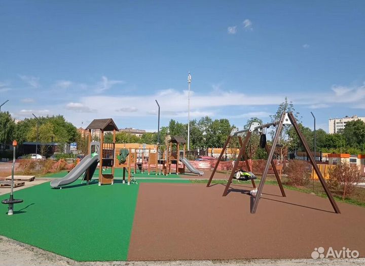 Резиновое покрытие для детских площадок