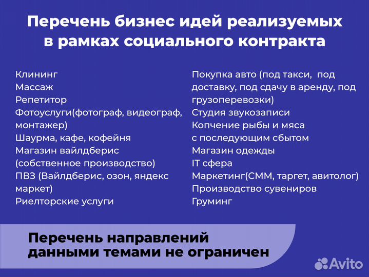 Бизнес план для соцконтракта