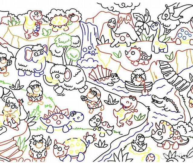 Пазлы детские. Водораскраска