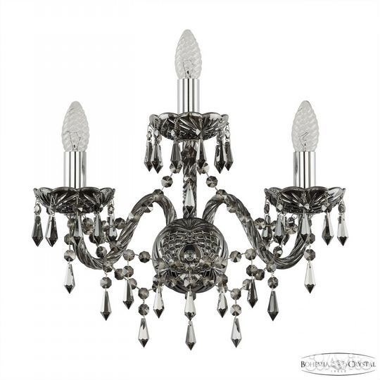 Бра настенный металлический со стеклом