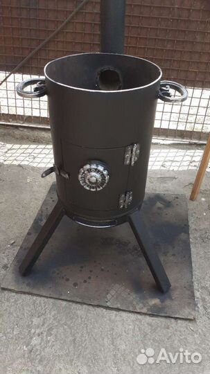 Печь для казана из толстого металла