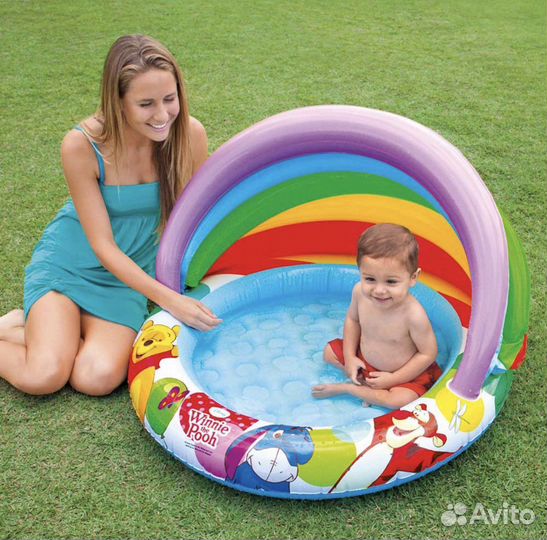 Детский надувной бассейн с тентом