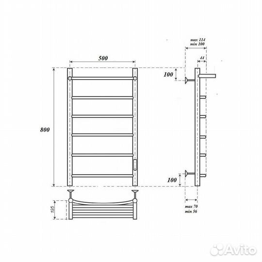 Электрический полотенцесушитель Point 04 PN04858P