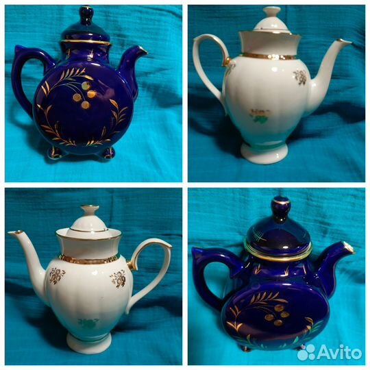 Заварочный чайник Гжель Ночной лес и Дулево