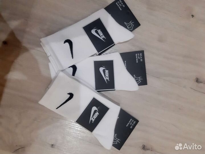 Носки nike высокие белые
