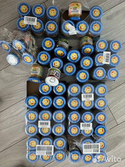 Детское питание пюре разное