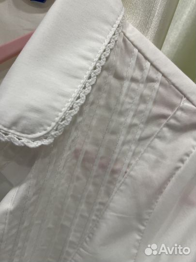 Блузка белая школьная 128