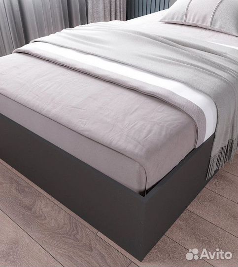 Кровать IKEA двухспальная белая/графит