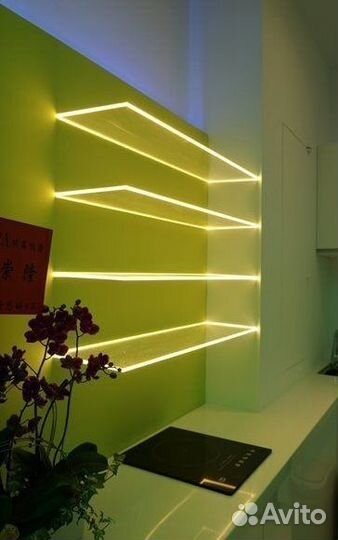 Стеклянные полки на заказ