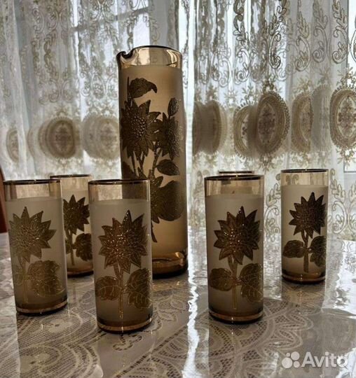 Богемия кувшин со стаканами