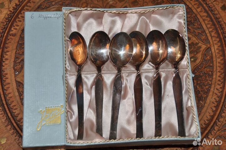 Германия, серебрение,6 ложек,40-50-е г