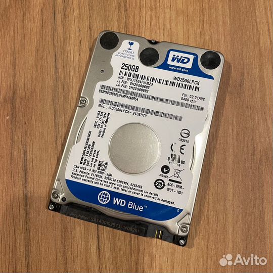HDD жёсткий диск WD 250Gb 2.5