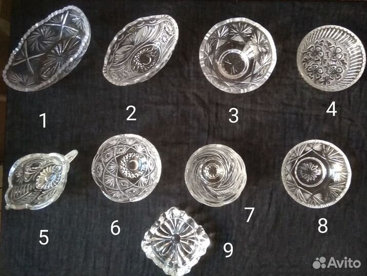 Хрусталь ссср: салатники, конфетницы