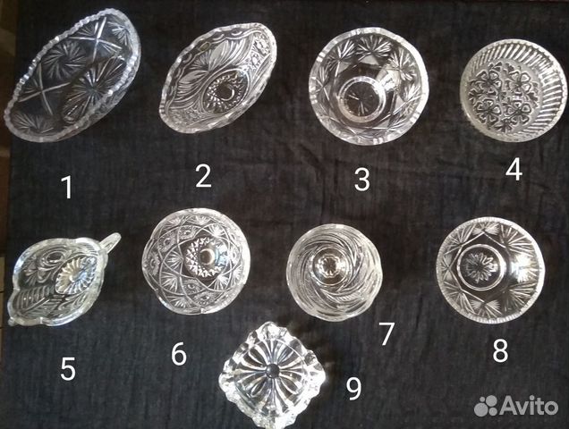 Хрусталь ссср: салатники, конфетницы
