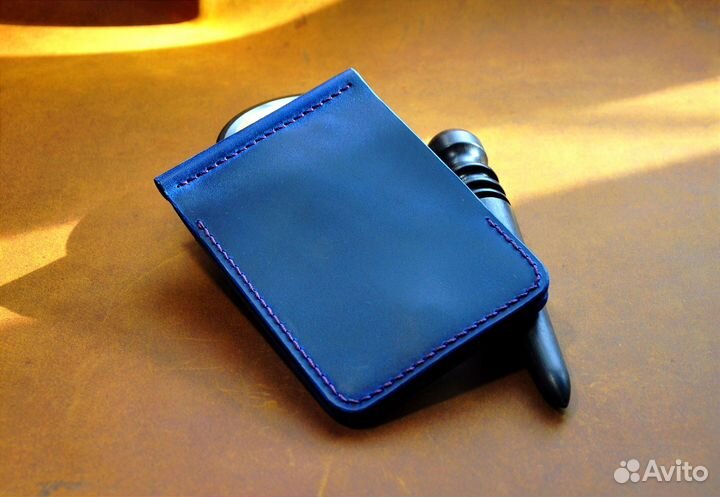 Зажим для купюр, ручной работы, натуральная кожа