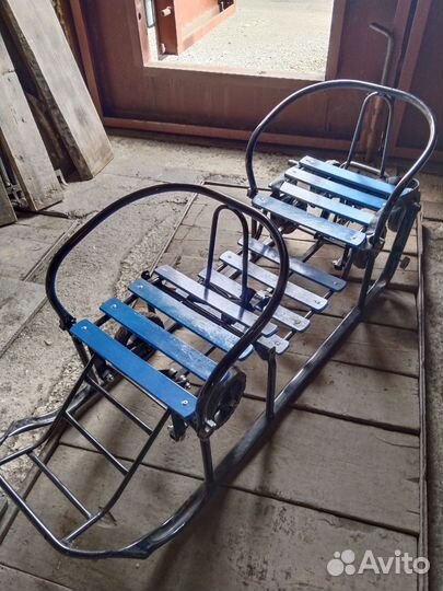 Санки для двойни с колесами