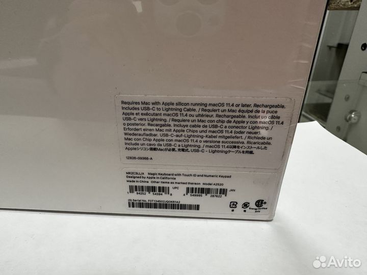 Apple Magic Keyboard 3 Touch ID Русские буквы