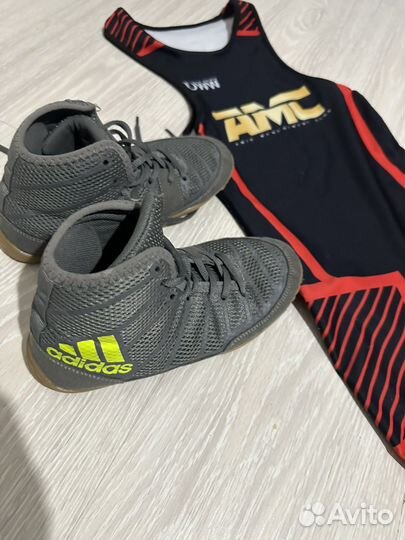 Треко борцовское и борцовки adidas