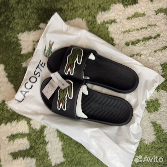 Новые сланцы тапки lacoste croco slide big logo