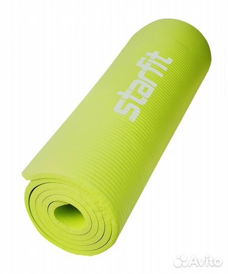 Коврик для йоги и фитнеса starfit, 183x61x1,0 см