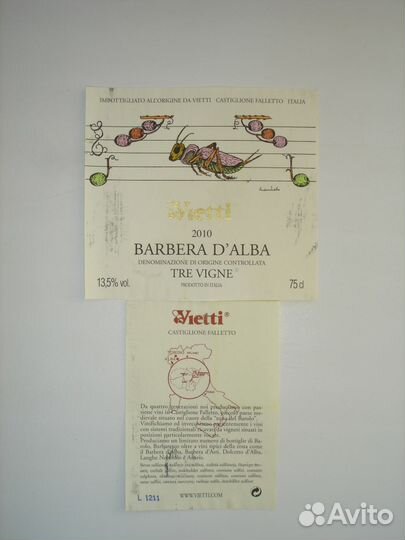 Винные этикетки Италия