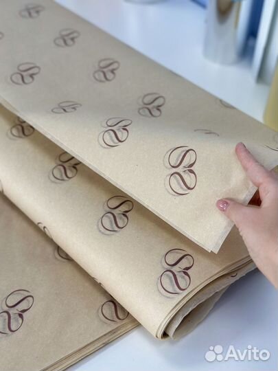 Печать на бумаге тишью, тишью с логотипом