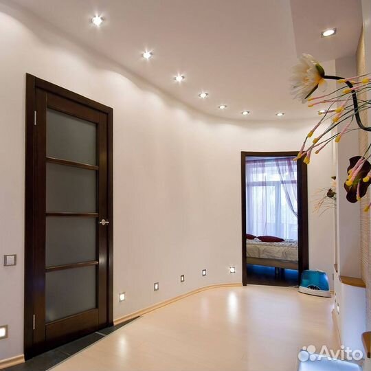 Натяжной потолок глянцевый. Монтаж. Установка