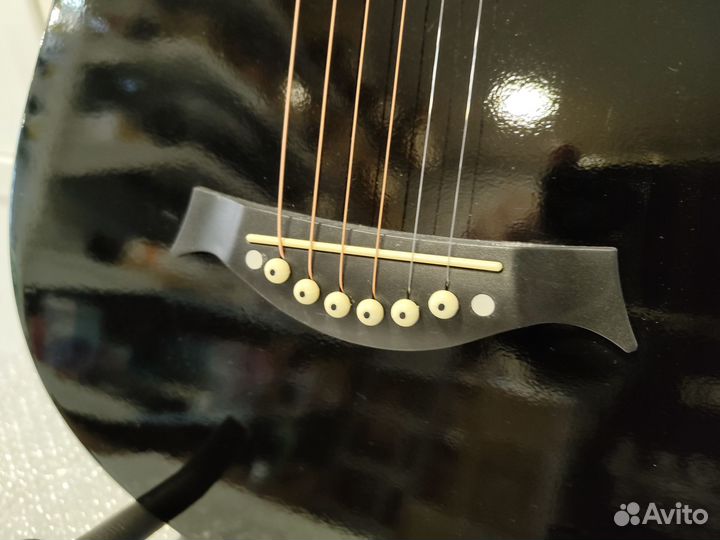 Гитара 38 дюймов черная новая