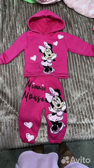 Теплый костюм миннимаус 80-86р