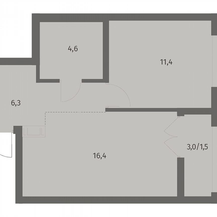 1-к. квартира, 40,2 м², 3/12 эт.