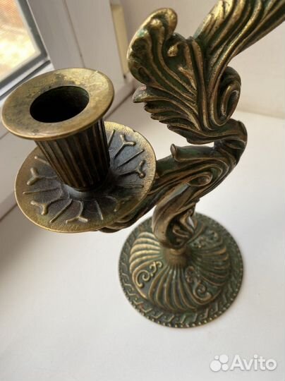 Подсвечник бронзовый винтаж СССР