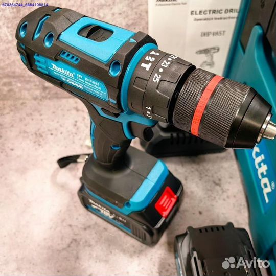 Шуруповерт Makita 18V ударный Щёточный + 2 аккум