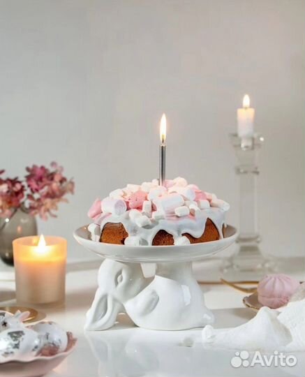 Блюдо- тортовница для красивой подачи «кролик»