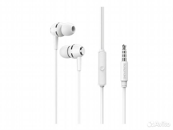 Наушники проводные Borofone BM36 (белые)