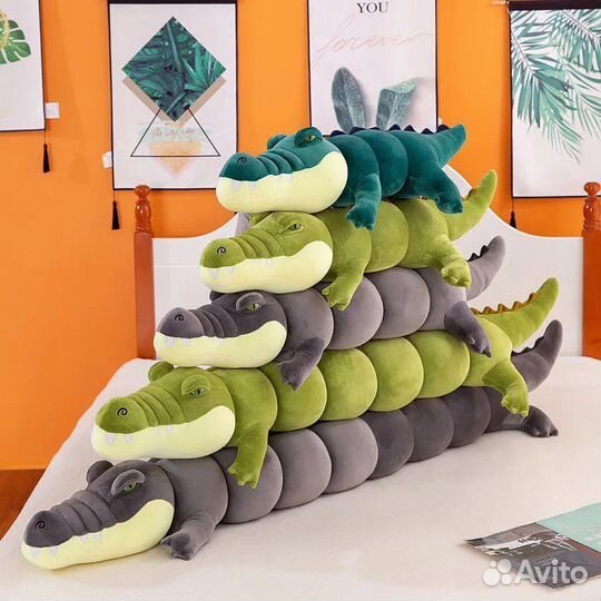 Мягкая игрушка крокодил 100 см, зеленый