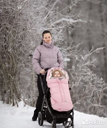 Зимний конверт в прогулочную коляску с0-3 лет