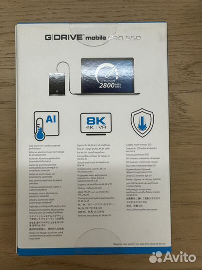 Внешний SSD G-drive mobile pro ssd 1tb thunderbolt