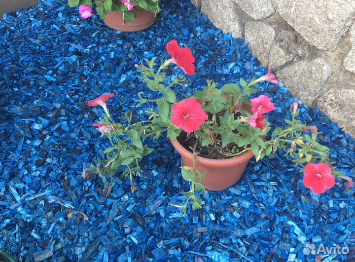 Щепа декоративная синяя