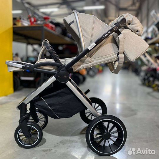 Коляска 2в1 Luxmom brend (Бежевый цвет)